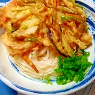 カラフルかき揚げ素麺